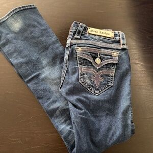 Womens Rock Revival Maggie Bootcut Denim Jeans 27  X 30